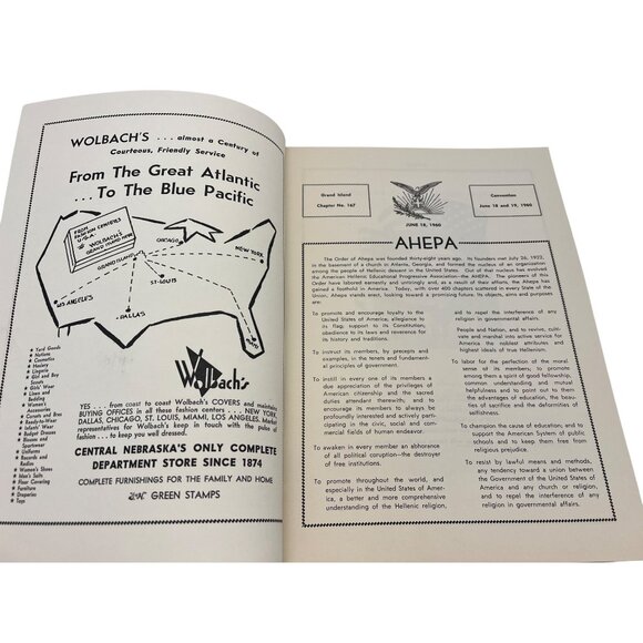 1960 Order of AHEPA 29th Annual Convention Booklet Grand Island NE Vintage Ads - Picture 3 of 9
